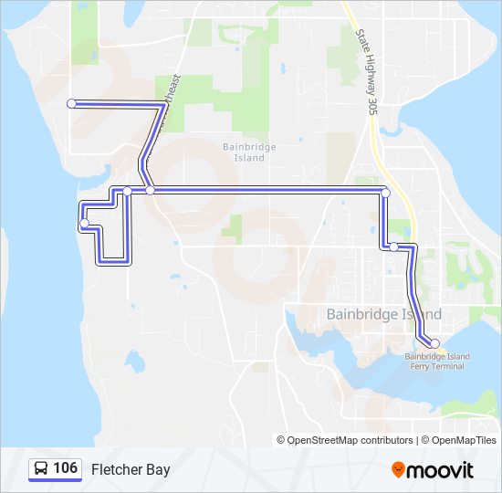 106 bus Line Map