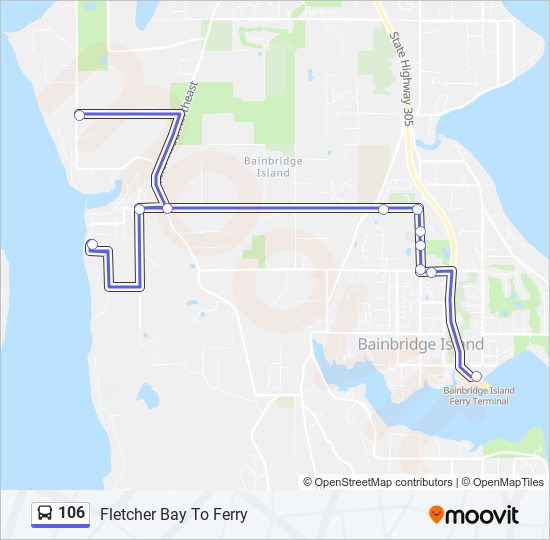 Mapa de 106 de autobús