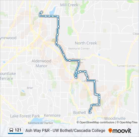 121 Bus Line Map