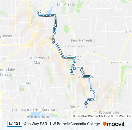 121 Bus Line Map