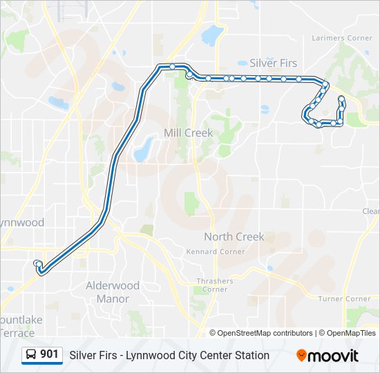 901 Bus Line Map