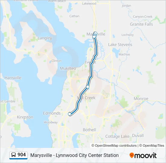 904 Bus Line Map