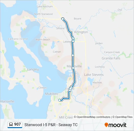 907 Bus Line Map