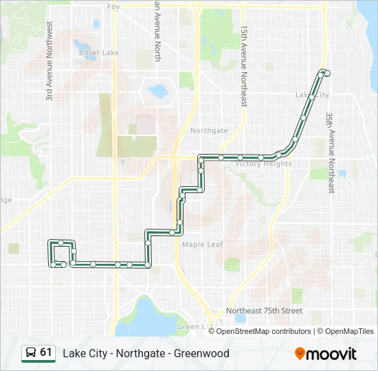 61 Bus Line Map