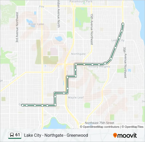 61 Bus Line Map