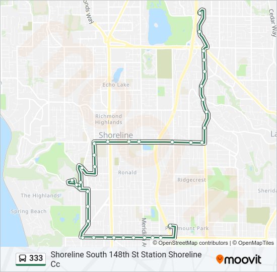 333 bus Line Map