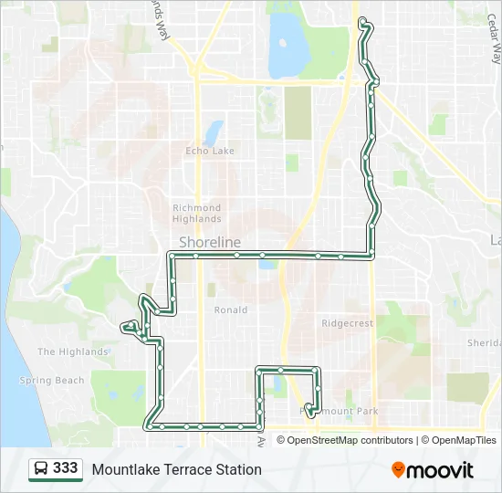 333 Bus Line Map