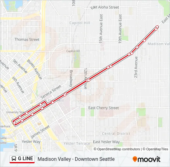 G LINE Bus Line Map