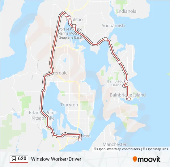 620 Bus Line Map