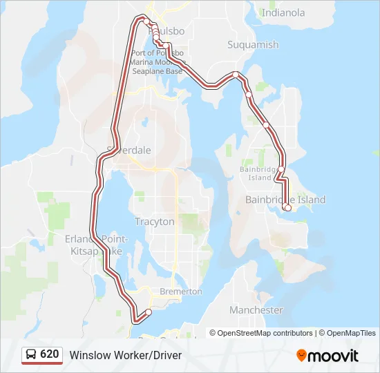 620 Bus Line Map