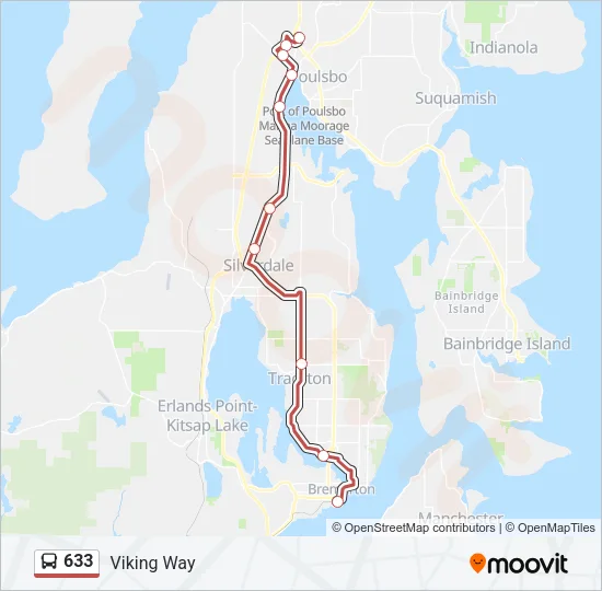 633 Bus Line Map