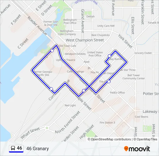 46 Bus Line Map
