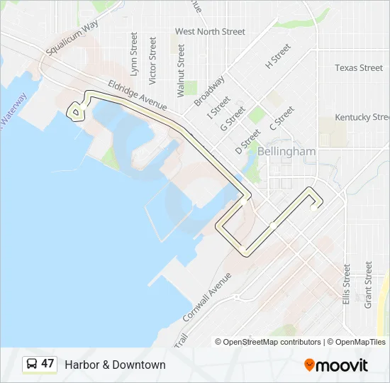 47 Bus Line Map
