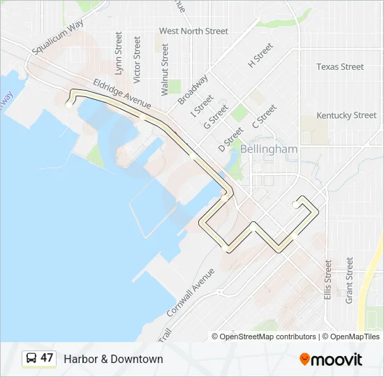 47 Bus Line Map