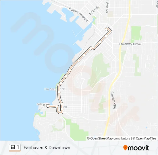 1 Bus Line Map