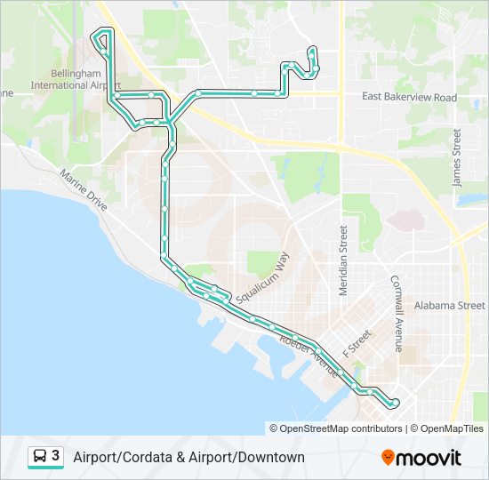 3 Bus Line Map