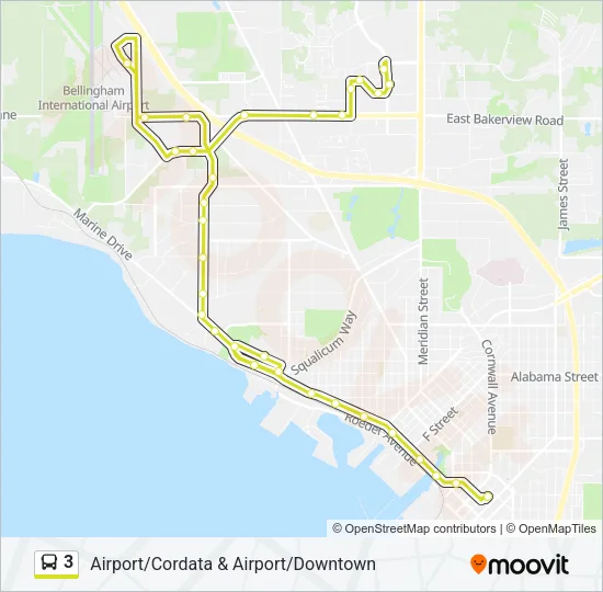 3 Bus Line Map