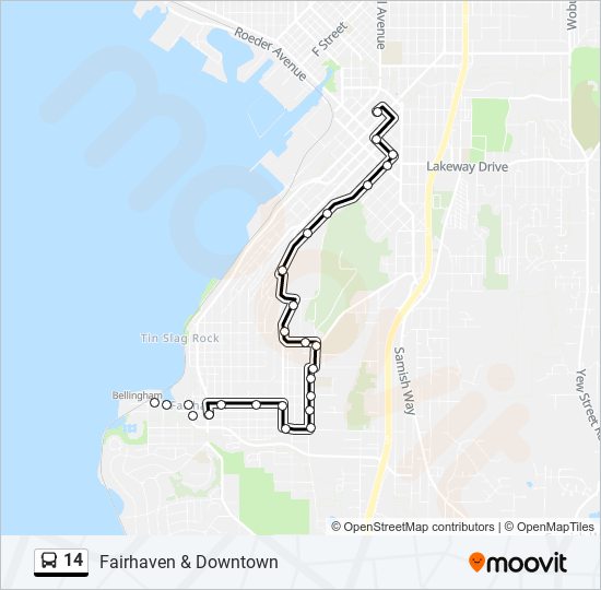 Ruta 14 Horarios Paradas Y Mapas 14 Downtown Via Wwu Actualizado