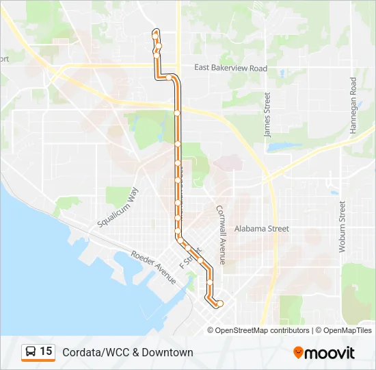 15 Bus Line Map