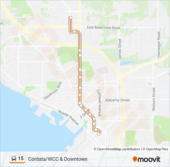 15 Bus Line Map