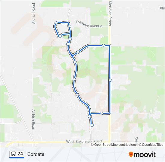 24 Bus Line Map