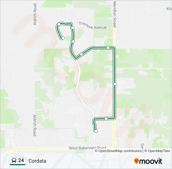 24 Bus Line Map