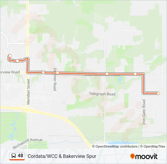 48 Bus Line Map