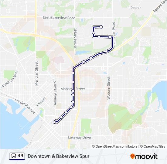 49 Bus Line Map