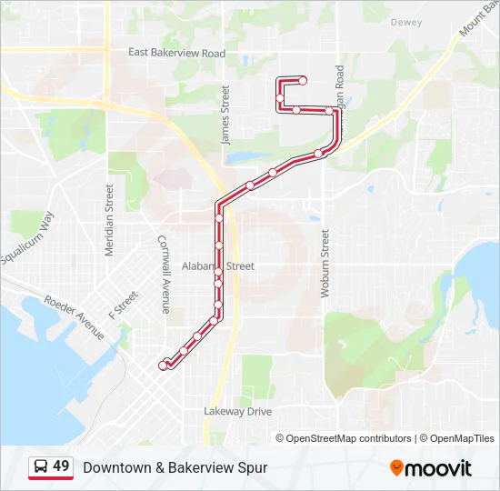 49 Bus Line Map