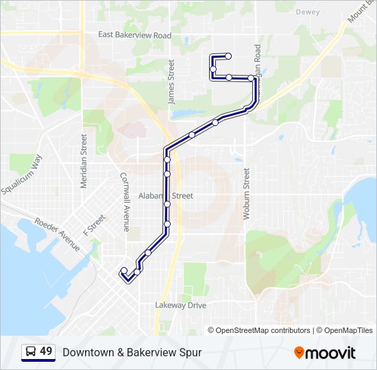 49 Bus Line Map