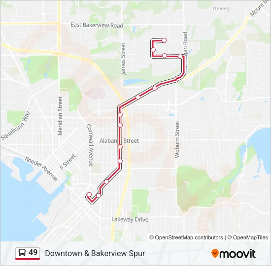 49 Bus Line Map