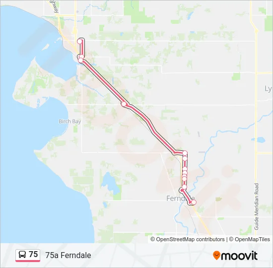 75 Bus Line Map