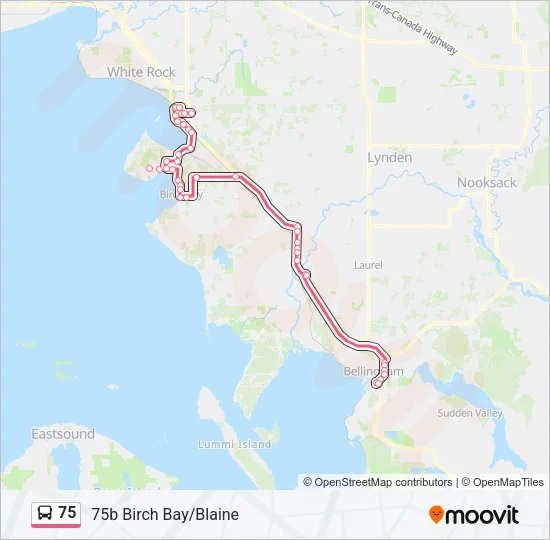 75 Bus Line Map