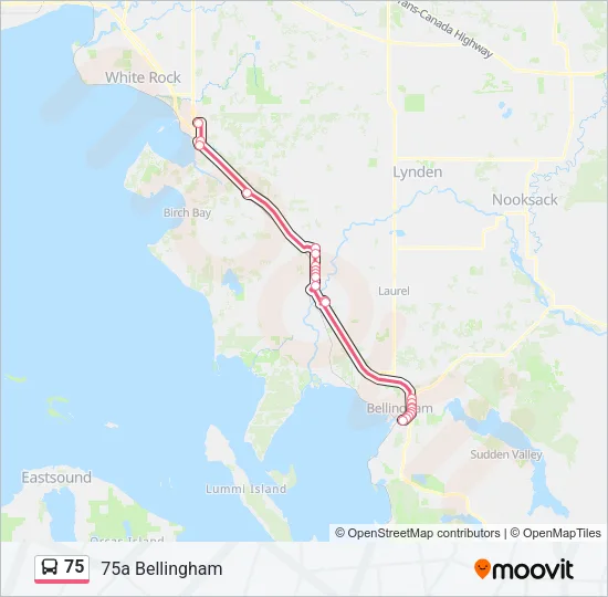 75 Bus Line Map