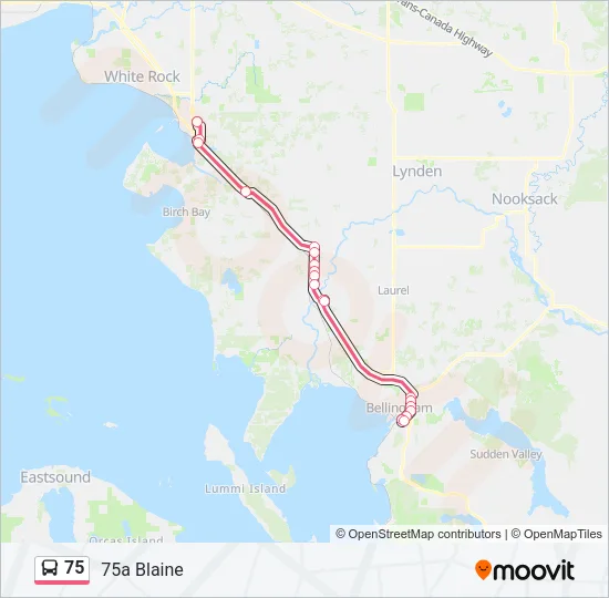 75 Bus Line Map