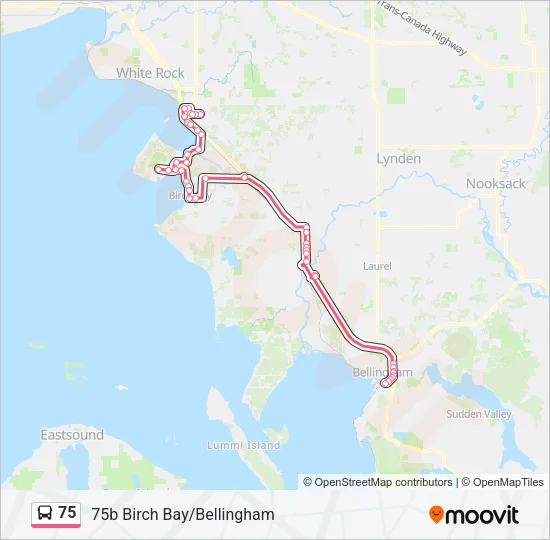 75 Bus Line Map