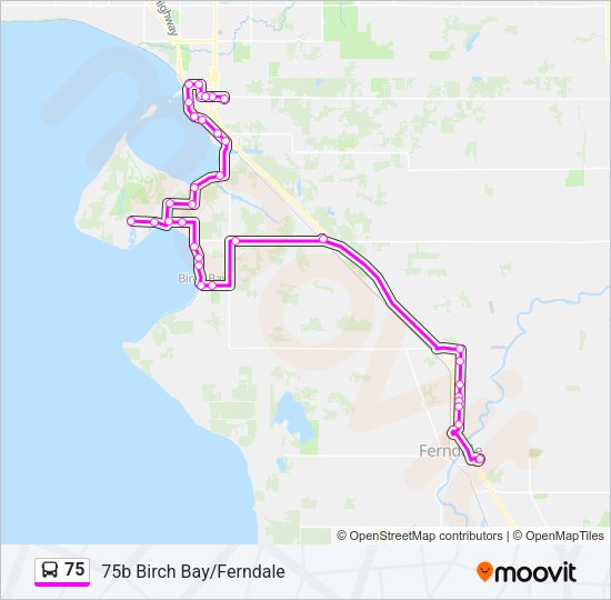 75 bus Line Map