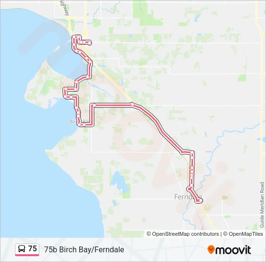 75 Bus Line Map