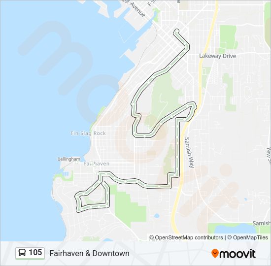 105 Bus Line Map