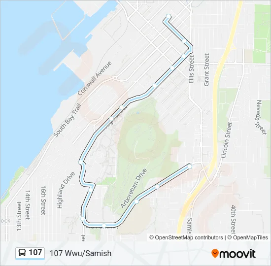 107 Bus Line Map
