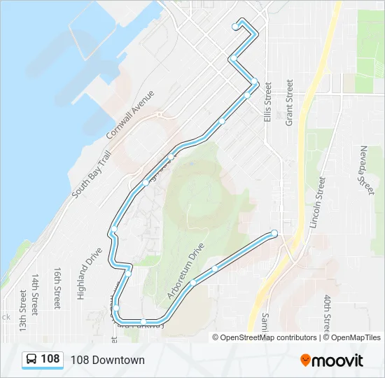 108 Bus Line Map