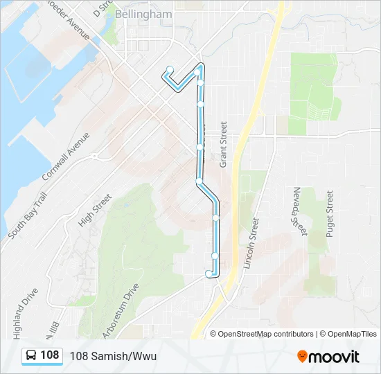 108 Bus Line Map