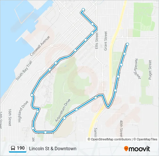 190 Bus Line Map