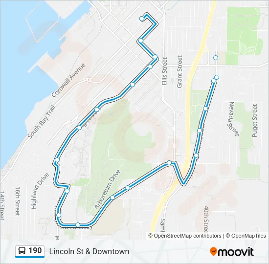 190 Bus Line Map