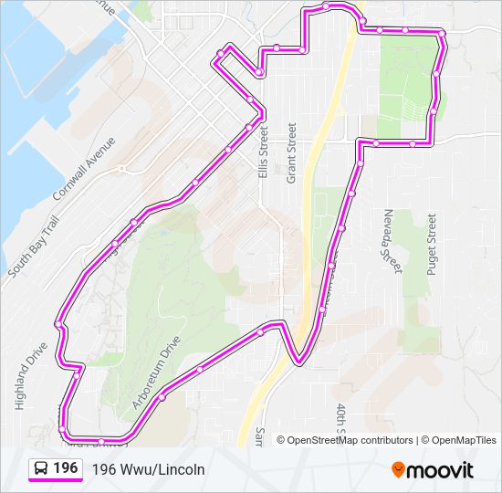 196 Bus Line Map