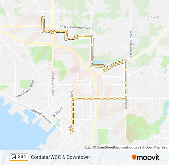 331 bus Line Map