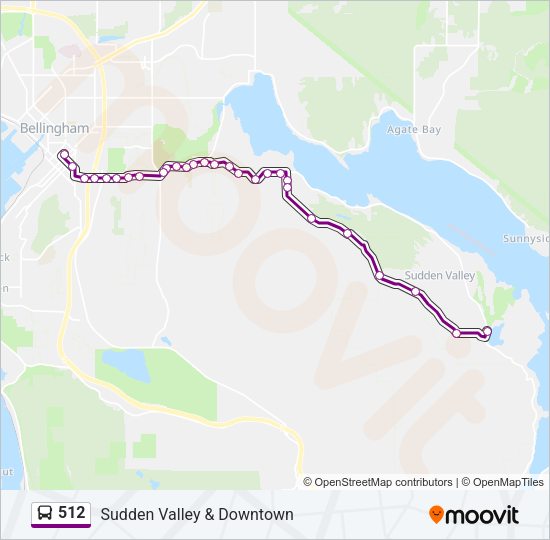 512 Bus Line Map