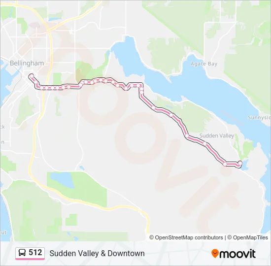 512 Bus Line Map