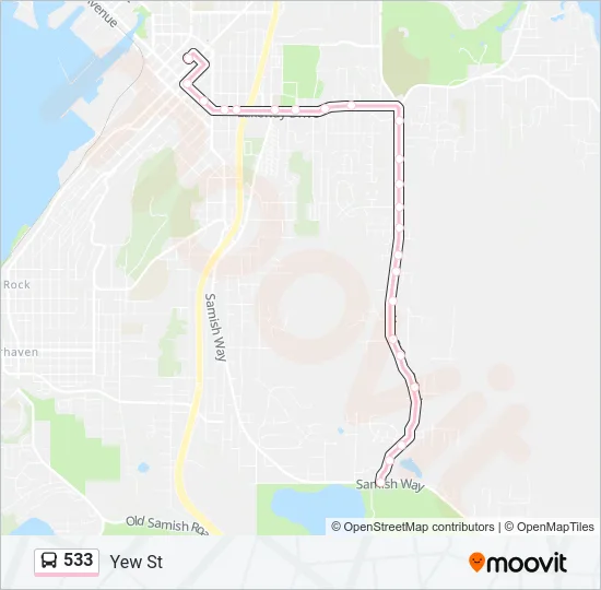 533 Bus Line Map