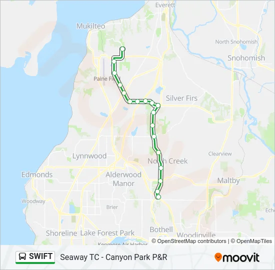 SWIFT Bus Line Map